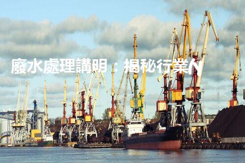 廢水處理講明：揭秘行業(yè)內(nèi)幕，成就綠色以后？
